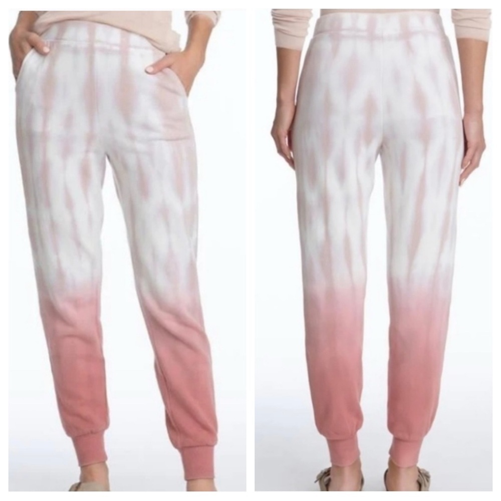 525 America Revolve Anthropologie Rose Clay Dip Dye Cotton Jogger Sweatpants NWT